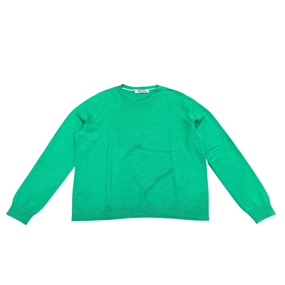Boden Eva Cashmere Crew Neck Sweater Green Large L Cozy Lightweight Holiday